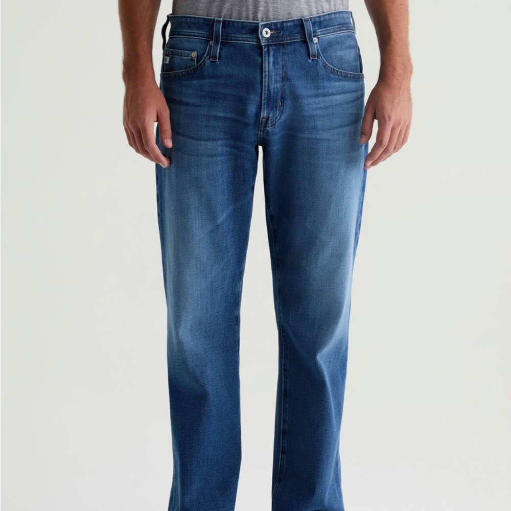 Ag Adriano Goldschmied Men's Straight Blue Jeans